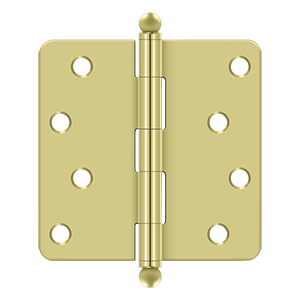 Deltana 4" x 4" x 1/4" Radius Hinge, w/ Ball Tips