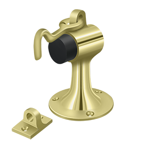 Deltana Floor Mount Bumper w/ Holder, Solid Brass