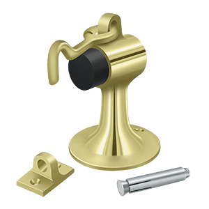 Deltana Cement Floor Mount Bumper w/ Holder, Solid Brass