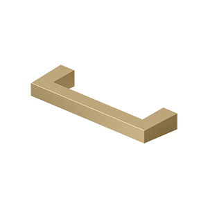 Deltana Modern Square Bar Pull, 3-1/2", HD, Solid Brass