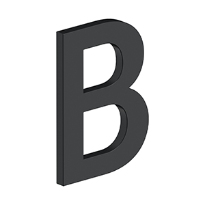 Deltana 4" Letter B, B Series With Risers, Stainless Steel – Letters & Numbers