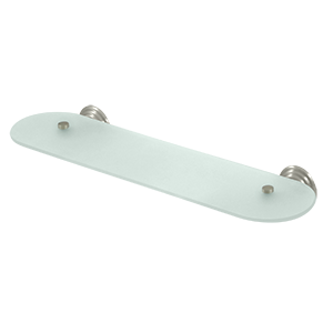 Deltana 20" Frosted Glass Shelf, 98C Series, Solid Brass
