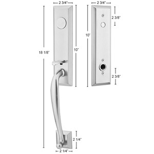 Adams Handleset with Empowered Smart Lock Upgrade and Georgetown Crystal Knob