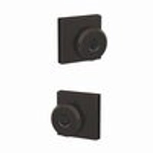 Schlage F51BWE/COL Bowery Keyed Entry Knobset with Collins Decorative Rosette Schlage F51BWE/COL Bowery Keyed Entry Knobset with Collins Decorative Rosette