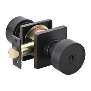 Emtek Entry Round Knob With Square Rose