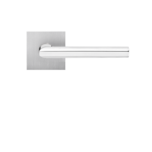 Karcher Design Porto Lever on Square Plan Design Rose – Custom-Bored Trim (EPLQ43)