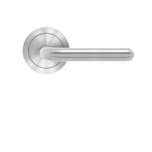 Karcher Design Lignano Steel Lever Set on Round 3-Piece Rose – US Pre-Bored (UER35)