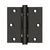 Deltana 3-1/2" x 3-1/2" Square Hinge, Ball Bearings