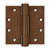 Deltana 4-1/2" x 4-1/2" 5.1mm Hinge – Royal Hinges & Finials