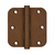 Deltana 3-1/2" x 3-1/2" x 5/8" Radius Hinges (DSB35R510BD-R)
