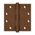 Deltana 4-1/2" x 4-1/2" Square Hinges (DSB4510BM)