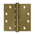 Deltana 4-1/2" x 4-1/2" Square Hinges, Ball Bearings (DSB45NBRT)