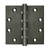 Deltana 4-1/2" x 4-1/2" Square Hinges, Ball Bearings (DSB45NBRT)