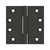 Deltana 4"x 4" Square Knuckle Hinges, Solid Brass