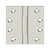 Deltana 4"x 4" Square Knuckle Hinges, Solid Brass