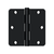 Deltana 3-1/2" x 3-1/2" x 1/4" Radius Hinge, Residential Thickness