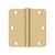 Deltana 3-1/2" x 3-1/2" x 1/4" Radius Hinge, Ball Bearing