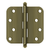 Deltana 4" x 4" x 5/8" Radius Hinge, w/ Ball Tips