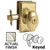 Keyed Egg Knob With Rectangular Rose