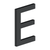 Deltana 4" Letter E, E Series With Risers, Stainless Steel – Letters & Numbers