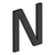 Deltana 4" Letter N, E Series With Risers, Stainless Steel – Letters & Numbers