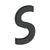 Deltana 4" Letter S, B Series With Risers, Stainless Steel – Letters & Numbers
