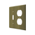 Deltana Switch Plate, Single Switch/Double Outlet