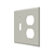 Deltana Switch Plate, Single Switch/Double Outlet
