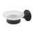 Deltana Soap Dish with Frosted Glass, 98C Series, Solid Brass