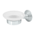 Deltana Soap Dish with Frosted Glass, 98C Series, Solid Brass