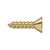 Deltana Wood Screw, Steel, #10 x 3/4"
