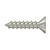 Deltana Wood Screw, Steel, #12 x 1"