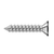 Deltana Wood Screw, Steel, #12 x 1-1/4"