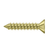 Deltana Wood Screw, Steel, #12 x 1-1/4"