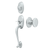 Deltana Riversdale Handleset with Flat Round Knob Entry