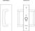 CS CaviLock CL406 ADA Offset Passage Pocket Door Handle