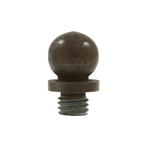 Deltana Ball Tip Finial, Distressed, Solid Brass, US10BR