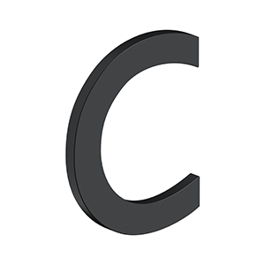 Deltana 4" Letter C, B Series With Risers, Stainless Steel – Letters & Numbers