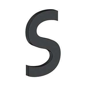 Deltana 4" Letter S, B Series With Risers, Stainless Steel – Letters & Numbers