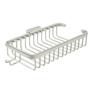 Deltana Wire Basket, 10-3/8" Rectangular, Shallow, With Hook