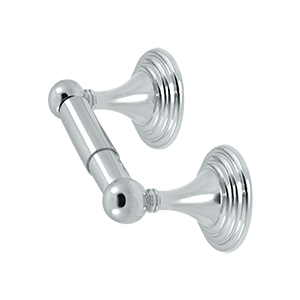 Deltana Double Post Toilet Paper Holder, 98C Series, Solid Brass