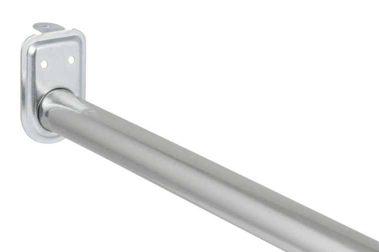 Sure-Loc 96" - 120" Adjustable Closet Rod, Silver Zinc