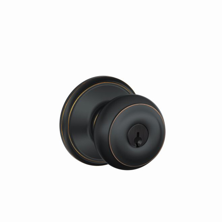Schlage F51GEO Georgian Keyed Entry Knobset