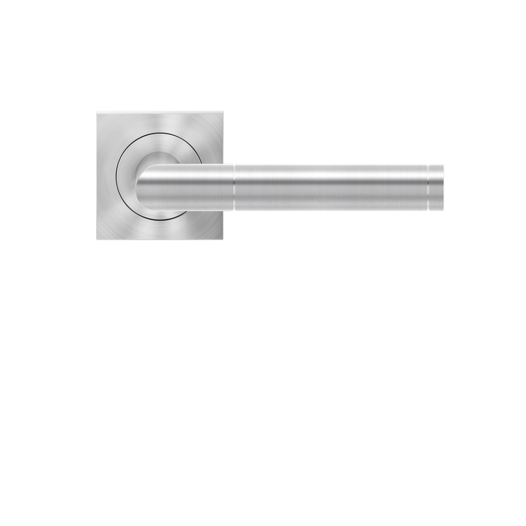 Karcher Design Rio Steel Lever on Square 3-Piece Rose – Custom-Bored Trim (ERQ34)