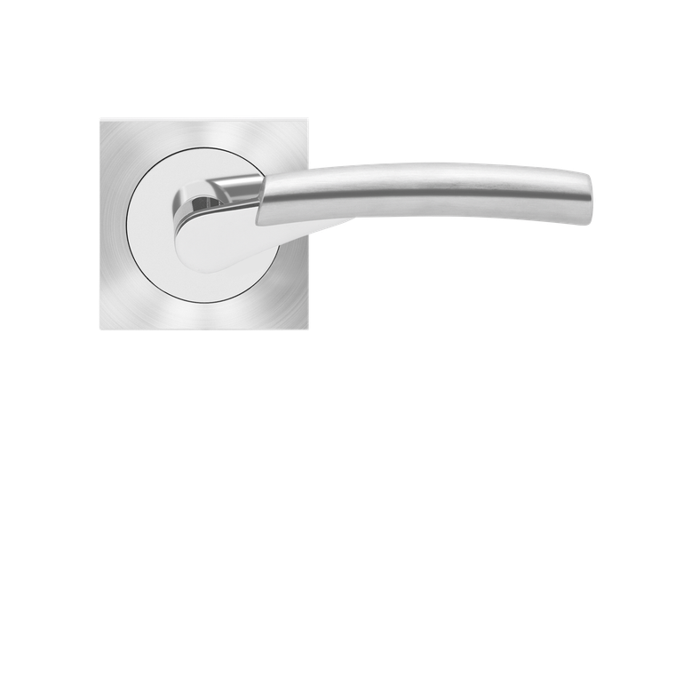 Karcher Design Atlantis Lever Set on Square 3-Piece Rose – US Pre-Bored (UERQ36)