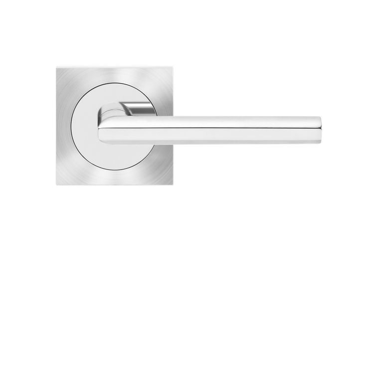Karcher Design Porto Lever Set on Square 3-Piece Rose – US Pre-Bored (UERQ43)