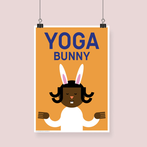 Yoga Bunny Art Print Art Poster