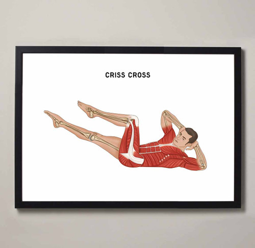 Pilates Criss Cross Fine Art Illustration Print