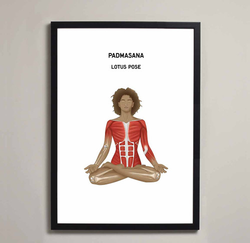 Yoga Lotus Pose Fine Art Illustration Print