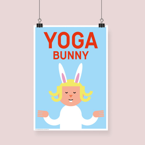 Yoga Bunny Poster